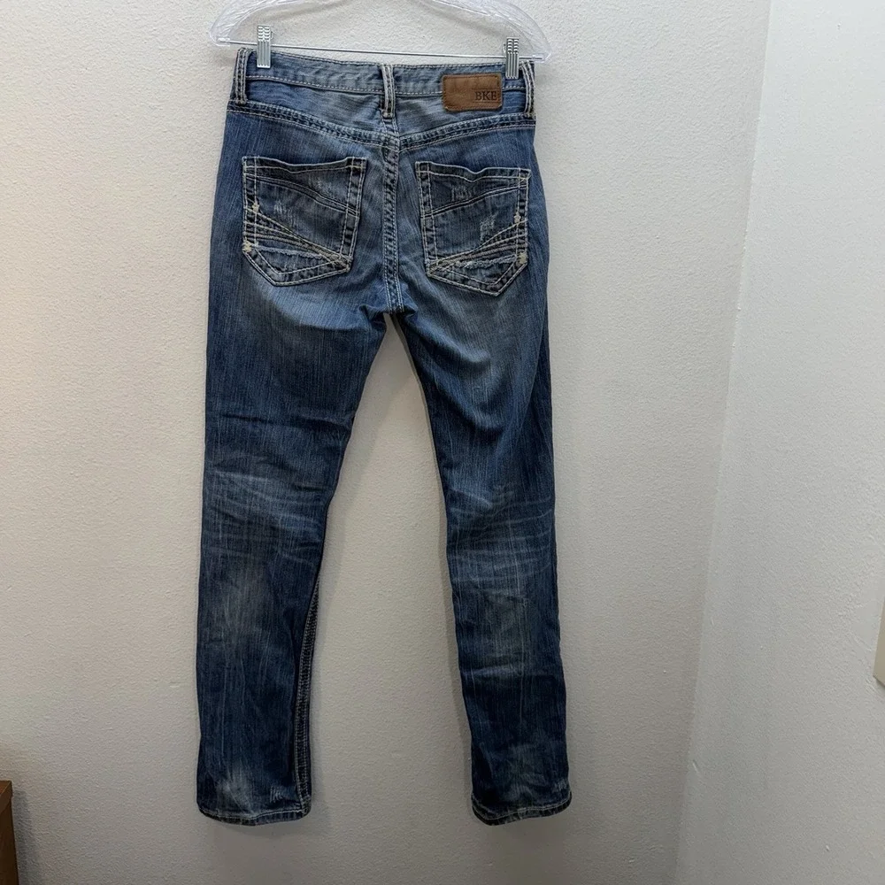 BKE Asher Jeans 30x33.5 30L Medium Wash Slim Straight Y2K Casual Cowboy Western